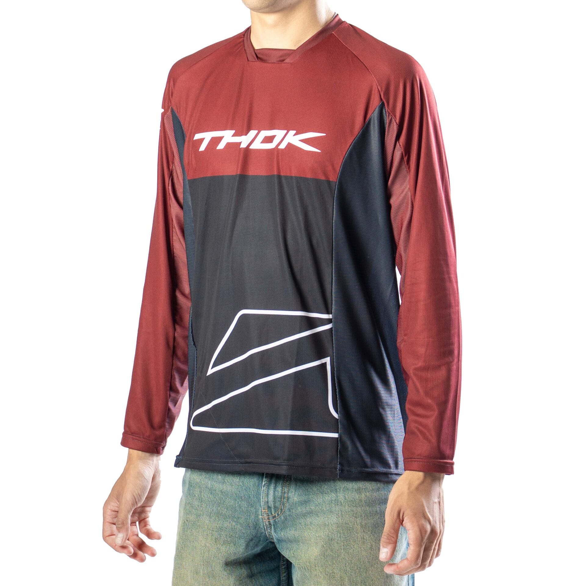 Jersey LS bordeaux moltenline